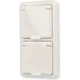 Elso Steckdoseneinsatz 2-fach IP44 Weiß 1 St.