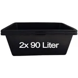 BURI Mörtelkübel 90L Mörtelkasten Mörtelkübel Zementkübel Mörtelwanne Zementwanne schwarz