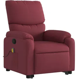 vidaXL Massagesessel mit Aufstehhilfe Polyester 99 x 99 x 99 cm Weinrot