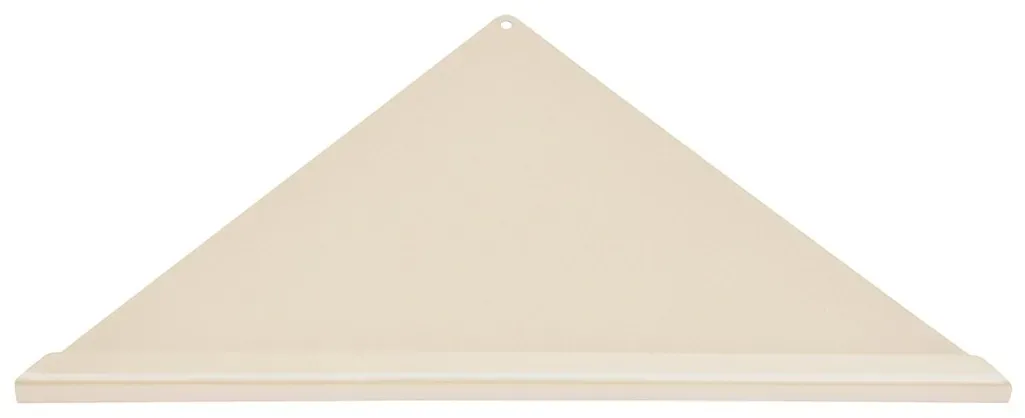 Eck-Duschablage (gleichschenklig) 350 x 250 x 250 mm, Farbe: beige, Vorderkante: Quadratprofil | 