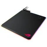 Asus ROG Balteus Qi RGB Gaming-Mauspad (drahtlose Ladefunktion, Aura Sync, USB-Passthrough, rutschfest)