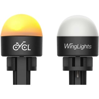 CYCL WingLights Pop for e-Scooters Blinker für Elektroroller | Blinker, kompatibel mit Lenker mit Profil Mond steigender Mond | Akku geladene LED Orange Blinklichter