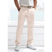 John Devin Chinohose JOHN DEVIN "regular-fit, lange Oxford Hose", Herren, Gr. 32, Länge 32, beige, Web, Obermaterial: 98% Baumwolle, 2% Elasthan, unifarben, regular fit lang, Hosen Chinohose, aus elastischer Baumwoll-Qualität, Topseller