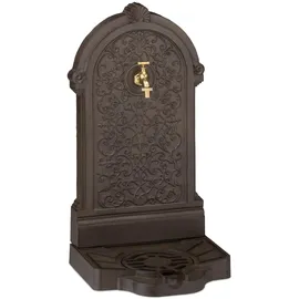 Relaxdays Standbrunnen Antik Dunkelbraun