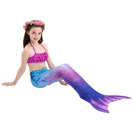 Master Meerjungfrauenkostüm und Badebekleidung MASTER Siren, 140 cm - Violett - 140