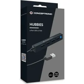 Conceptronic 3-Port USB-Hub, USB-A 2.0 [Stecker] HUBBIES05B