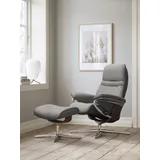 Stressless Stressless® Relaxsessel »Sunrise«, mit Cross Base, Größe S, M & L, Holzakzent Braun grau