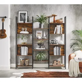 VASAGLE Bücherregal 158 x 24 x 166 cm Braun-Schwarz
