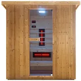 SANOTECHNIK Infrarotkabine Lahti, Außensauna Infra - Sauna für 4-6 Personen, 198x181,5x202 cm, Freizeit, Wellness, Infrarotkabinen