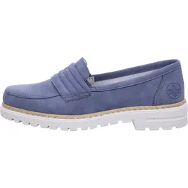 Rieker Damen 54855 Loafer, blau, 39 EU