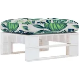 vidaXL Ottomane 120 x 80 x 45 cm Weiß
