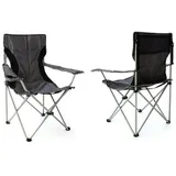 VCM Campingstuhl Set Schwarz