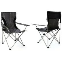 VCM Campingstuhl Set Schwarz