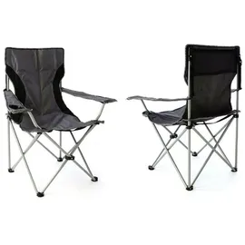 VCM Campingstuhl Set Schwarz