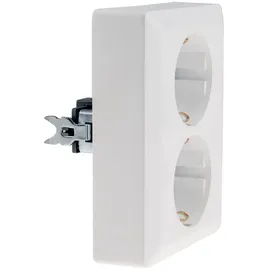ChiliTec MILOS Schutzkontakt-Steckdose 2-fach 250V/ 16A, 1x UP, weiß matt