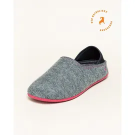 Gottstein Wool Slip-On Filzhausschuh grau himbeere