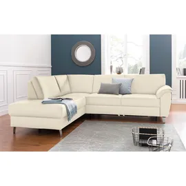 sit&more Ecksofa SIT & MORE "Texel L-Form", beige (creme), B:250cm H:87cm T:201cm, Kunstleder SOFTLUX;Luxus-Microfaser (100% Polyester), Sofas, Ecksofa, mit Federkern, wahlweise mit Bettfunktion und Bettkasten