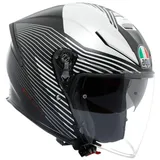 AGV K5 Jet Evo Control, Jethelm - Matt Schwarz/Weiß - M