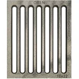 ScarMaxx - Kaminrost Gusseisen 18x22 cm - Ascherost für Kaminofen - Kamin Feuerrost - Robuster und Massiv Gusseisen Gitter - mit Rippen - Kaminofen Rost - Feuerrost Grillkamin Rechteckig