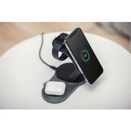 forcell Wireless drahtloses Ladegerät 3in115W Segel Mag Ladegerät Unterstützung MagSafe Schwarz - Schwarz