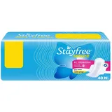 Stayfree Secure XL Ultra Thin Dry Cover Damenbinden mit Flügeln, 40 Stück