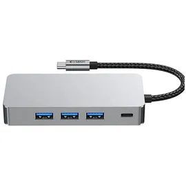 TECH-PROTECT HB05 HUB 9in1 Adapter USB-C + USB2.0 Usb3.0 Hdmi 4K 60Hz SD / TF Pd100W Rj45 - Grau
