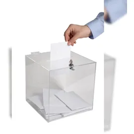 Exacompta 89158D Losbox/Einwurfbox versperrbar 25cm, transparent