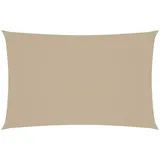 vidaXL Sonnensegel Oxford-Gewebe Rechteckig 4 x 7 m Beige