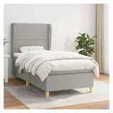 vidaXL Boxspringbett 100 x 200 cm Hellgrau