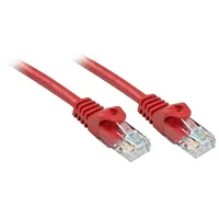 Lindy 48187 RJ45 Patchkabel CAT 6 U/UTP 10.00m Rot 1St.