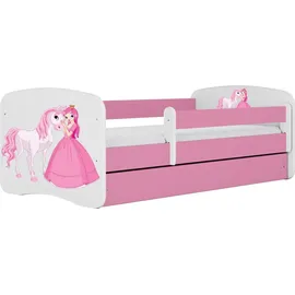 raumhirsch furniture Kinderbett mit Motiv Pferd 80 x 160 cm Holzwerkstoff rosa