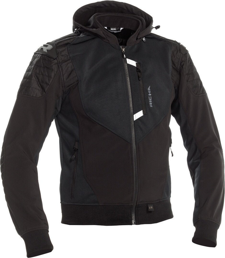 Richa Atomic Air Motorfiets textiel jas, zwart, 4XL