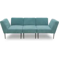 Sofa-Eckelement DOMO COLLECTION "700010 Lieferzeit nur 2 Wochen, auch einzeln stellbar" Polsterelemente Gr. Cord, blau (türkis) Modul - als Ecke oder Abschluss einsetzbar, Cord-Bezug