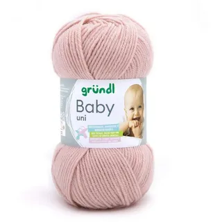 Gründl Wolle Baby uni 50 g altrosa Handarbeit - Gründl