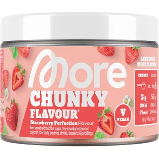 MORE Chunky Flavour, Strawberry Perfection, 150 G, Vegan, Geschmackspulver Zum S