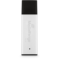 MediaRange USB 3.0 Hochleistungs Speicherstick 16GB - Mini USB Flash-Laufwerk mit hochwertigem Aluminium Gehäuse, externe Speichererweiterung mit Lesegeschwindigkeit von bis zu 130 MB/s, Farbe Silber