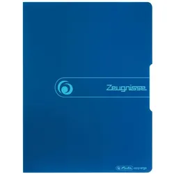 Herlitz Zeugnisse, Konventioneller Dateiordner, A4, Polypropylen (PP), Blau, Porträt, 20 Taschen