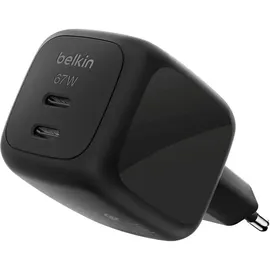 Belkin Dual USB-C Ladegerät Power Delivery und PPS (67 W) schwarz