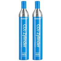 Homewit 2 x CO2-Zylinder, Kohlensäure Zylinder Kohlendioxid Zylinder 425g Kohlensäure für ca. 60 L Wasser, Neu & Erstbefüllt in Deutschland gee...