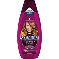 Schwarzkopf, Shampoo, Schauma Kraft & Vitalität Shampoo - Feines und sprödes Haar 400ml (Flüssiges Shampoo)
