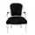 Casa Padrino Barock Salon Stuhl Schwarz / Weiss