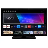 Telefunken Fernseher 24 Zoll Smart TV VIDAA XH24VP550M HD Fernseher, HDR TV mit Triple-Tuner, LED TV schwarz