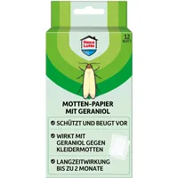 Nexa Lotte Motten-Papier mit Geraniol 1 Streifen 12 Blätter