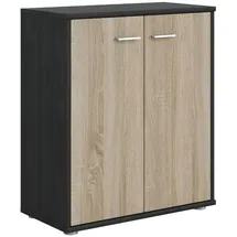 CARO-Möbel Kommode Tommy Esche, grau/Sonoma Eiche, Holzwerkstoff, Mode, 60x70x30 cm, Wohnzimmer, Kommoden & Sideboards, Highboards