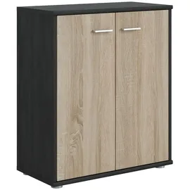 CARO-Möbel Kommode Tommy Esche, grau/Sonoma Eiche, Holzwerkstoff, Mode, 60x70x30 cm, Wohnzimmer, Kommoden & Sideboards, Highboards