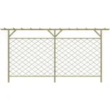 vidaXL Garten-Gitterzaun mit Pergola-Oberteil Holz