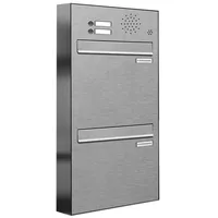 AL Briefkastensysteme Durchwurfbriefkastenanlage Edelstahl Silber