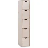 Zeller Schubladenelement Birke 5 Fächer 86,3 cm x 21 cm x 18 cm Natur