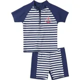 Playshoes UV-Schutz Bade-Set Maritim in Marine/weiß | Gr.: 98/104