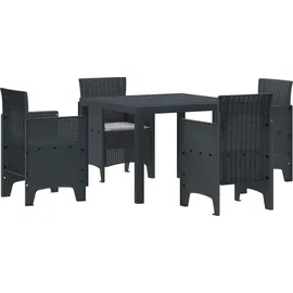 vidaXL Garten Essgruppe 5-tlg. Anthrazit
